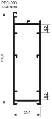 Ppo003 Branco Montante Para Baguete 