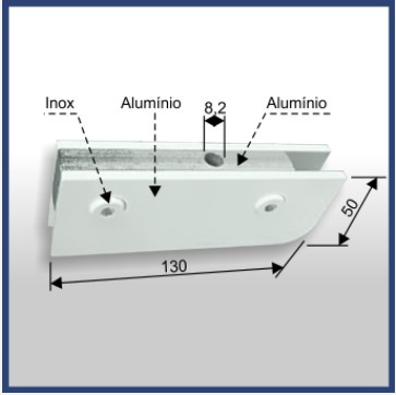1101 - Dobradica Pivotante Superior Preto 