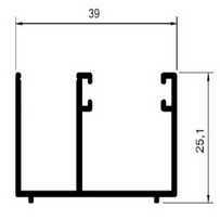 Bx027 Preto Pintado (trilho Inferior Fixo E Movel 10mm) 