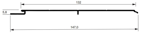 Lb502 Preto Pintado (5metros) (lambril Liso) 13 Cm 