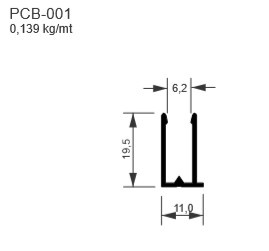 Pu100 Preto Pintado (11mm / 19.50mm) Telhado 