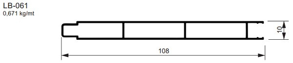 Lb061 Branco - Lambril Duplo (fecha 10cm) 