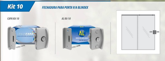 Kit10 - Al Ind. Branco - Fech. Porta Correr V/a L.capa 