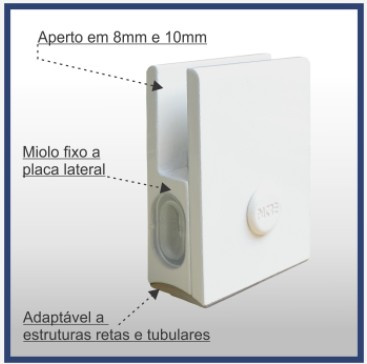 1334 - Grapa Para Sacada 65 X 50mm (sem Recorte) Metalico 