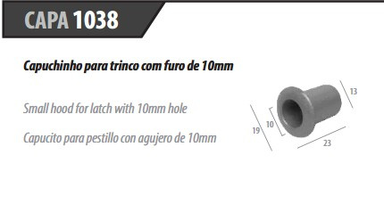 1200 Al Ind. Preto - Capuchinho C/ Furo 10mm 