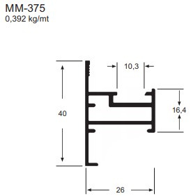 Mm375 Bronze 1003 - Montante Folha Maxim-ar 