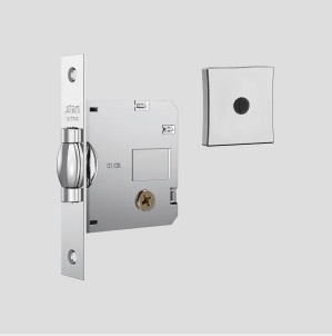 Fechadura 1005 Trinco Rolete Roseta Quadrada Tetra Externa Cromado 