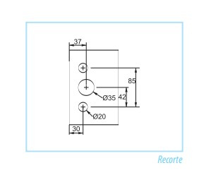 1510x Al Ind. Branco - Fechadura Porta De Correr L.capa 