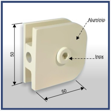 1230 - Dobradica Bucha Para Basculante 50 X 50mm Marrom 
