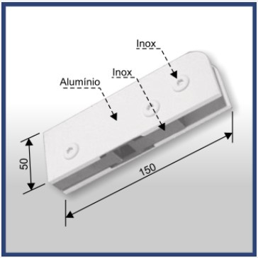 1103c - Dobradica Inferior Com Miolo Inox Para Mola Preto 
