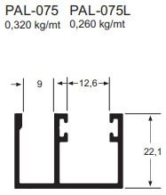 Bx120 Fosco (trilho Inferior 8mm - 1f1m) 