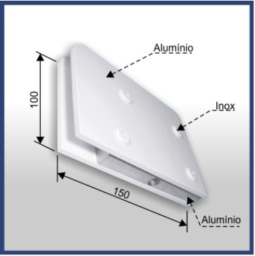 1102g - Max Dobradica Inferior Para Pivo 1014 Branco 