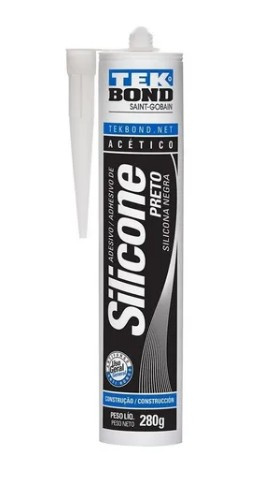 Silicone Preto (acetico) Tek Bond 