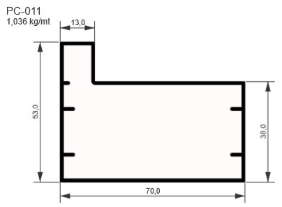 Pc010 Bronze 1003 Pintado (pesado) 70mm 