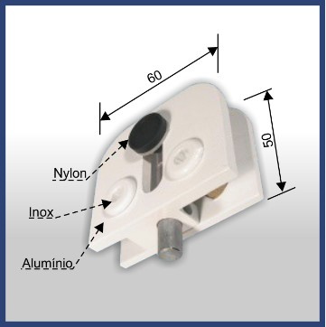 1813j - Trinco Central Para Janela E Porta Mao Amiga Branco 