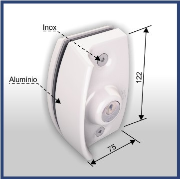1510xj - Fechadura Para Porta De Correr Tambor 1 Lado Branco 