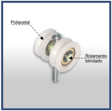 1150s - Roldana Simples Para Trilho 1030 