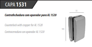 1531 Contra Fechadura Al. Ind. Preto Com Batente P/ 1520 