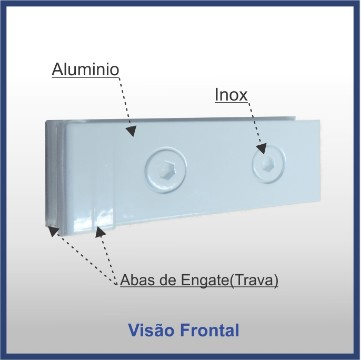 1722f - Trava Do Vidro Fixo Para Conjunto 1722 Branco 