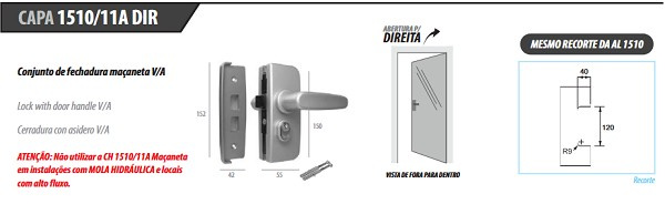 Kit Al Ind. 1520ta V/a C/ Macaneta Direito Preto L.capa 