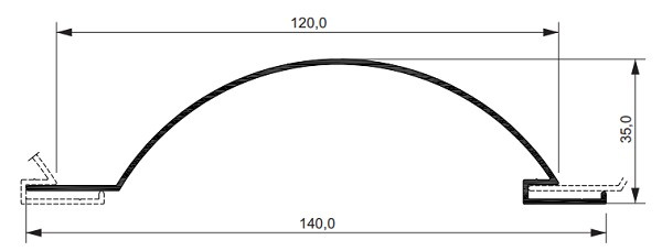 Lb038 Preto Pintado (5metros) - Buzios - Cobre 11,50cm 