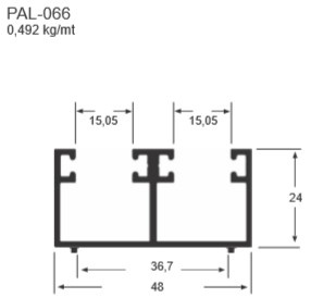 Bx170 Branco (trilho Inferior Duplo 2 Movel 8/10mm) 