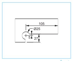 1203 Al Ind. Preto - Suporte De Bandeira Para Dobradica L.capa 