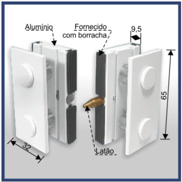 1710m - Mini Conjunto Mao Amiga De Portas De Correr Com 1030 Branco 
