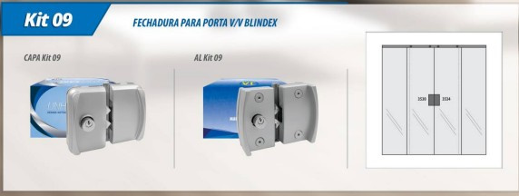 Kit09 - Al Ind. Preto - Fech. Porta Correr V/v L.capa 