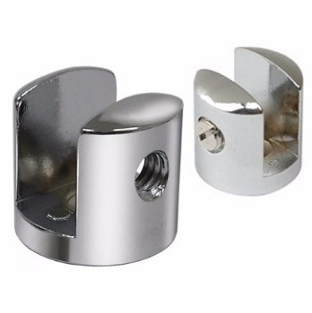 1703 C10 - Suporte Fenda Para Vidro 10mm Cromado 