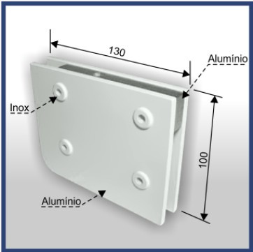 1101g - Max Dobradica Pivotante Superior Preto 