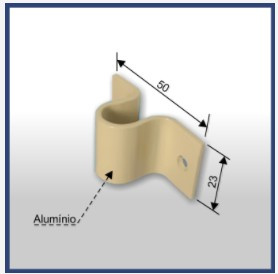 1408a - Castanha Contra Trinco Com Aba Para 1521 Marrom 