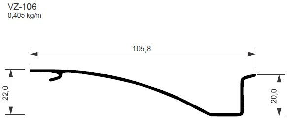 Vz106 Branco (vazada) Suprema/linha 25 P/ Perfil 25544 